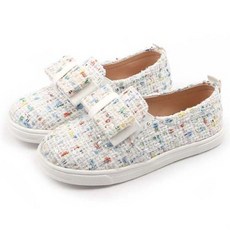 Luluchu 女童款 P Etoile 蝴蝶結斜紋懶人鞋 CX156