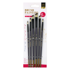 LADELY 簡約畫家畫筆 紫色 黑色, 1個, 2號, 4號, 6號, 8號, 10號, 12號