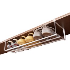 Mer-song 可伸縮下層架 衣櫃鞋櫃空間利用層架, 1個, 白色