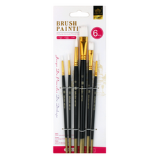 라델리 심플 화가 붓 블랙 골드색, 1개, 2호, 4호, 6호, 8호, 10호, 12호