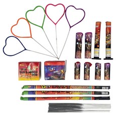 불꽃놀이 바닷가 캠핑장 폭죽 모음 세트, 혼합색상, 1세트