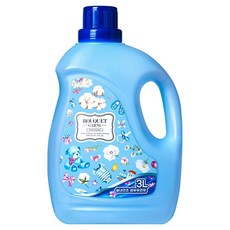 BOUQUET GARNI 馥郁香氛 超高濃縮 室內晾乾 纖維柔軟精 嬰兒爽身粉香 正裝, 1個, 3L