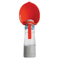 EZYDOG 專業版葉片水壺/防漏狗水壺/零食餵食器/3合1水壺 350ml, 1個, 紅色 + 灰色