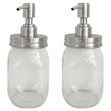 뉴앤룩 넓은입구 유리 디스펜서 500ml, 2개, 투명