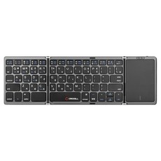 크로셀 터치패드 블루투스 접이식 키보드, 블랙, C-Flip SenseTouch, 제조사축