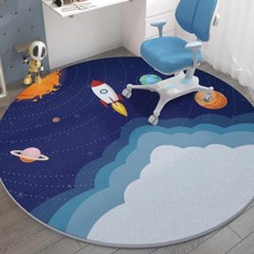 AFAMIC 艾法 水晶絨印花防刮地毯 兒童房/電腦椅地墊 圓形