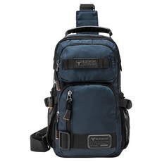 BLUEMOUNT 登山生活防水多功能斜背包 APZ99077-1, 藍色