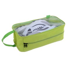 小麥購物 加大手提防水透明視窗旅行鞋袋 L2450, 1個, 綠色