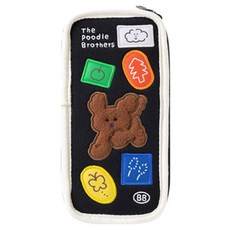 Romane BRUNCH BROTHER 貴賓狗開口式大筆袋, 1個, 黑色