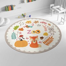 AFAMIC 艾法 水晶絨印花防刮地毯 兒童房/電腦椅地墊 圓形