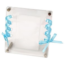 Toppia 室內裝飾相框 小卡1張 雙邊蝴蝶結 隨機出貨, 1個, 透明