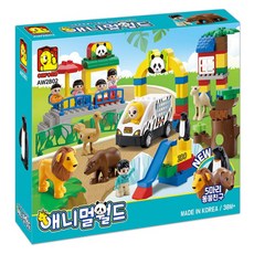 OXFORD TOY 動物世界積木 AW2802 102p, 1個, 混合色