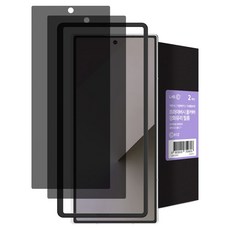 LAB.C C Skin 低反射 防指紋 防窺 隱私 全覆蓋 鋼化玻璃 手機正面外部螢幕保護貼 2片組, 1套