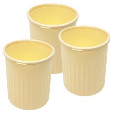 elelliving 袋子固定開放式垃圾桶 10L x 3入, 奶油色, 3個