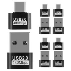 Coms USB 2.0 C型母轉A型公 5入 + A型母轉C型公 5入 轉接頭套組, 1套, JA436