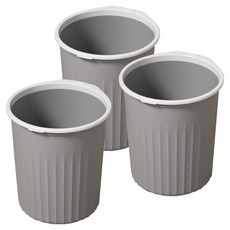 elelliving 袋子固定開放式垃圾桶 10L x 3入, 灰色, 3個