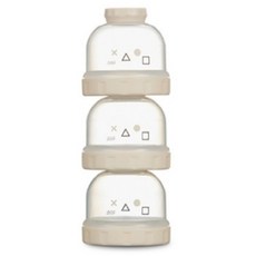 KU.KU Duckbill 酷咕鴨 KUKU PLUS 純真之瞳疊疊樂鈕扣式奶粉罐, 柔光杏, 3個