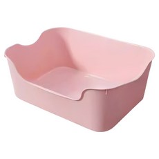 高精寵物 加高貓廁所 附貓砂鏟, 1個, 粉色