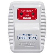 SOOSAN 插頭型複合式瓦斯警報器, 1個, 白色