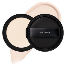 TONYMOLY 膚色定妝遮瑕氣墊粉餅 補充蕊 13g, 1個, 00 瓷白色