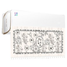 BM Design 可愛窗簾式冷氣擋風板 花朵圖案 900 x 450 mm, 1個, 單一商品