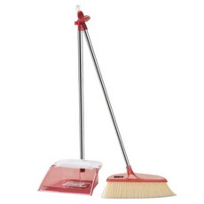 PEONIST 透明彩色掃把清潔用品組, 1套, 粉紅色