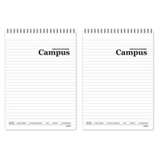 미소로 4000 캠퍼스 PP 상철노트 2437, 화이트, 2개