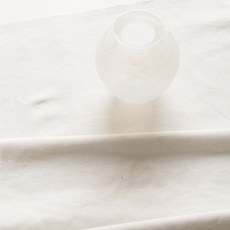 大成纖維Logo& 水洗11支亞麻素色布料, 02 白色, 1個