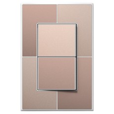 TILINS Gallery Brown Gold 1路 2開關 白色框架, 1個