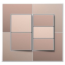 TILINS Gallery Brown Gold 1路5聯開關 白色框架, 1個