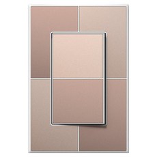 TILINS Gallery 棕金色 1路開關 1開 白色框架, 1個