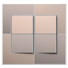 TILINS Gallery 米金色 1路4開關 白色外框, 1個