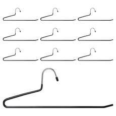 프렌지 스틸 논슬립 바지걸이, 10개, 블랙