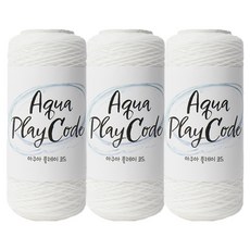 Yarna Aqua Play Code 防水線 夏季線 50g, 3個, 1 白色