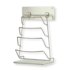 家而適 4層鍋蓋架 附集水盤, 星辰銀, 1個