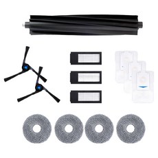 ECOVACS DEEBOT X2專用配件黑色主刷+側刷 2入+濾網 3入組, 1套, DKT110135