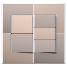 TILINS Gallery 米金色 1路 5開關 白色框架, 1個