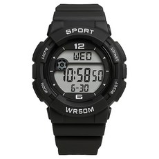 Lunetta 多功能電子運動手錶, 1個, 黑銀色