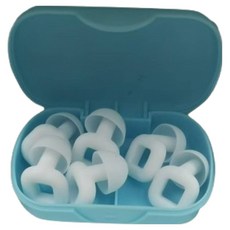 Misoroun 防噪音矽膠耳塞 白色 + 專用盒, 1個, 6入