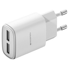 구스페리 10W 2포트 USB 멀티 충전기 어댑터 5V 2A, 화이트, 1개