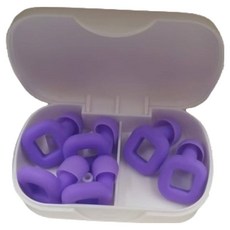 미소로운 소음방지 실리콘 귀마개 퍼플 + 전용케이스, 1개, 6개입