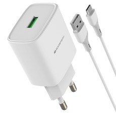 구스페리 18W QC 3.0 고속 충전기 어댑터, 화이트, 1개
