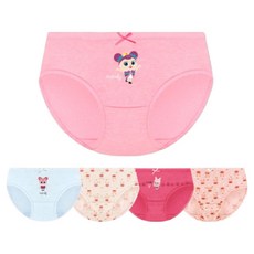 mrkids 女童款 麵包理髮師 純棉馬卡龍三角內褲5件組