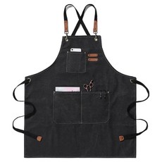 優質口袋帆布圍裙 150 x 68 cm, 1個, 黑色