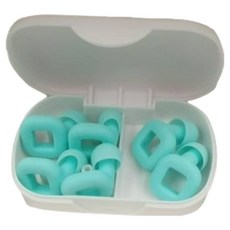 미소로운 소음방지 실리콘 귀마개 그린 + 전용케이스, 1개, 6개입