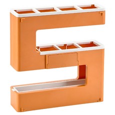 小麥購物 創意壁掛免打孔數字雨傘收納架 L2422, 1個, 橙色