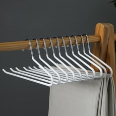 프렌지 스틸 논슬립 바지걸이, 10개, 화이트