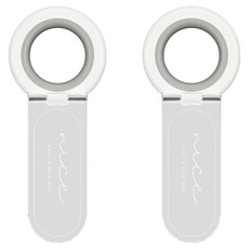 인앳홈 고리형 변기 커버 손잡이 2p, 화이트 + 그레이