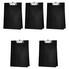 sewoose 白板文件夾板 A4 垂直型, 黑色, 5個