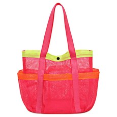 모아 다용도 메쉬 원형 수영가방, 로즈핑크